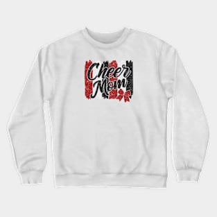 Cheer mom, red glitter faux Crewneck Sweatshirt